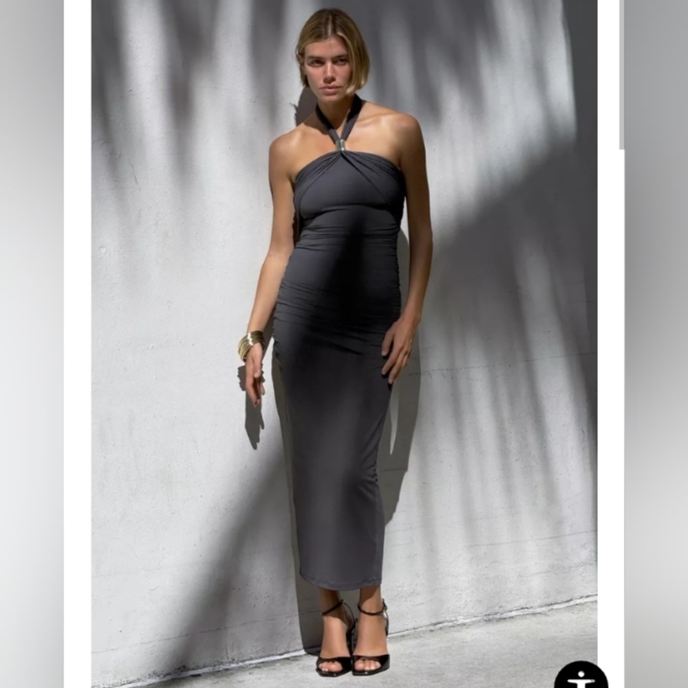 Zara Halter Applique Dress